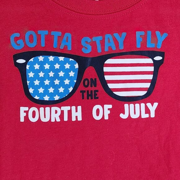 City Streets - T-Shirt "Gotta Stay Fly On The Fourth Of July" Size 3T NWT - Picture 3 of 5